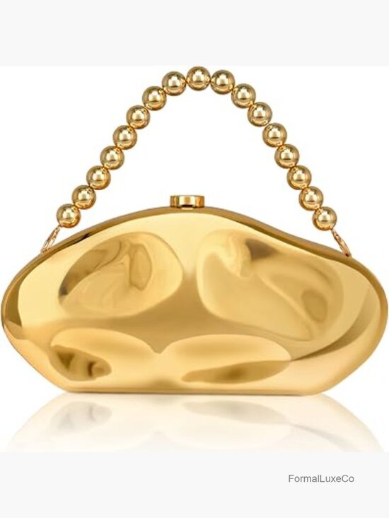 Handbags - Acrylic Clutch Purse, Irregular Shell Box Evening Bag, Wedding Party Handbag